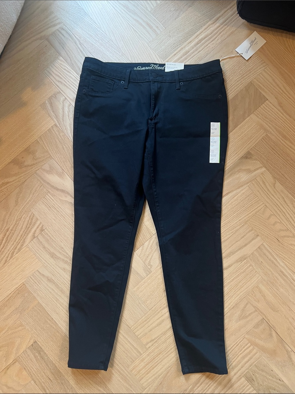 Universal Black Slim Straight Ankle Pants